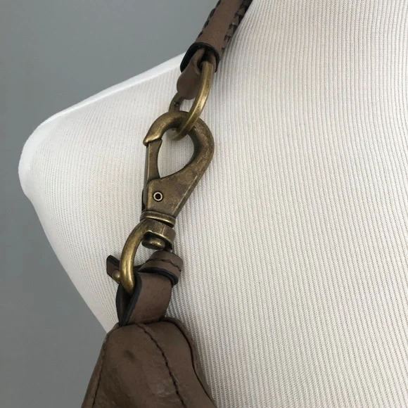 Frye Veronica Hobo leather shoulder bag, grey/brown - Picture 4 of 12